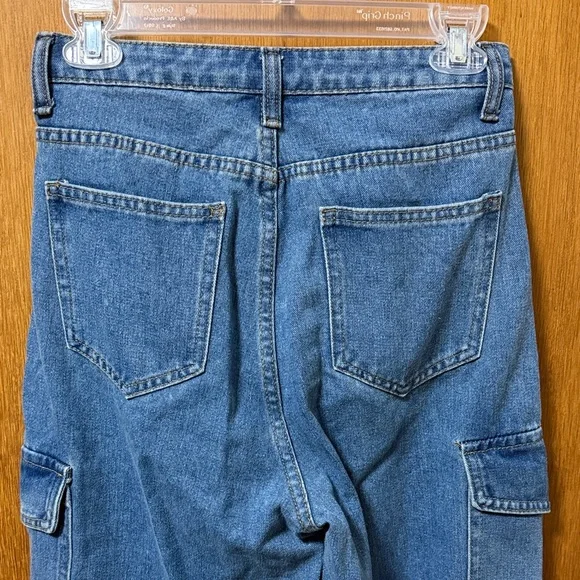 Blue Denim Cargo Pants by SHEIN - Picture 6 of 8